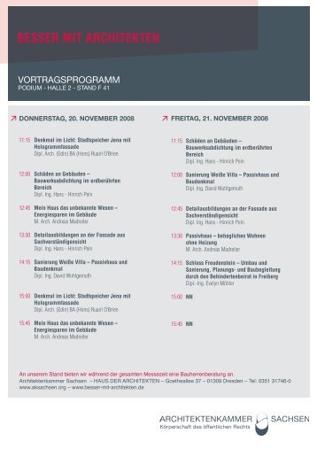 VORTRAGSPROGRAMM - Leipziger Messe