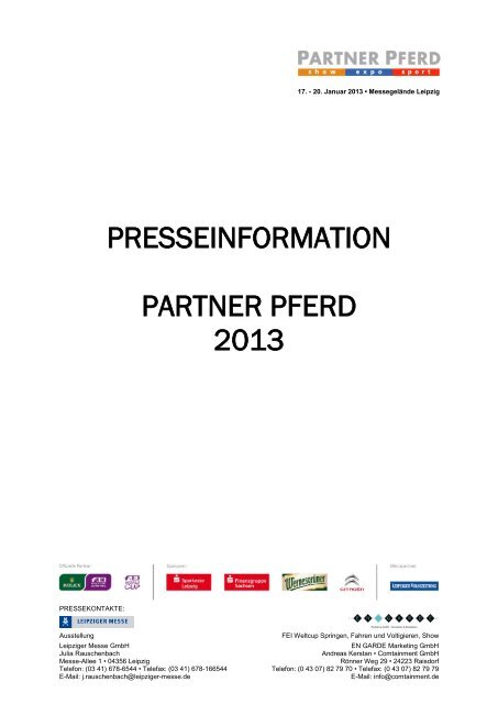 2013-01-15 Presseinformation PARTNER PFERD ... - Leipziger Messe