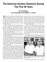 The American Aviation Historical Society The First 50 Years