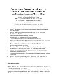 Literatur und kulturelles - Johannes Gutenberg-Universität Mainz