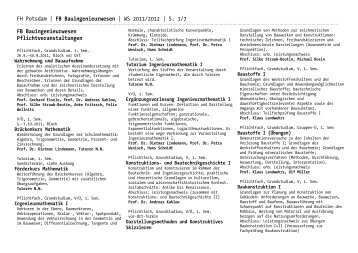 FB Bauingenieurwesen | WS 2011/2012