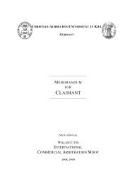 memorandum for claimant - CISG Database