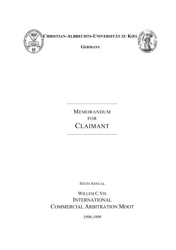 memorandum for claimant - CISG Database
