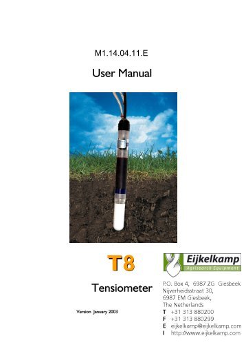 Tensior T8 - Eijkelkamp Agrisearch Equipment