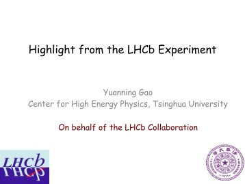 Highlight from the LHCb Experiment