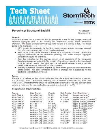 Stormtech Tech Sheets August 11