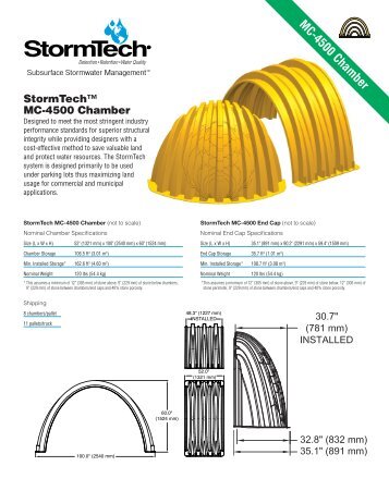 MC-4500™ Chamber Information Sheet - StormTech