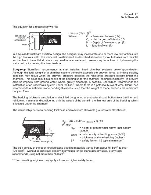 Tech Sheet 2 - StormTech