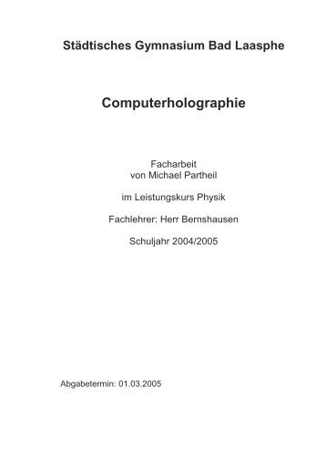 Computerholographie - der Fam. Partheil aus Biedenkopf-Wallau