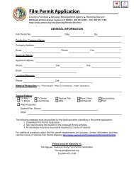 VENTURA COUNTY FILM PERMIT APPLICATION - County of Ventura