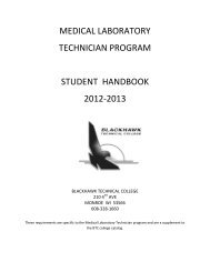 medical laboratory technician program student handbook 2012-2013