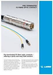 F2 fibre optic contacts - LEMO Connectors Benelux