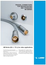 triaxial connectors for broadcasting bbc standard 4m series - LEMO ...