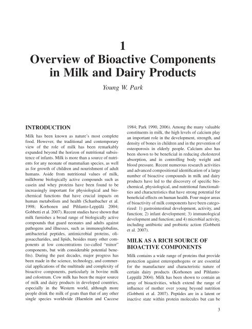 Bioactive Components in Milk and Dairy Products - Prof. Dr. Aulanni ...