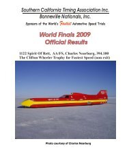 Southern California Timing Association Inc. Bonneville Nationals ...