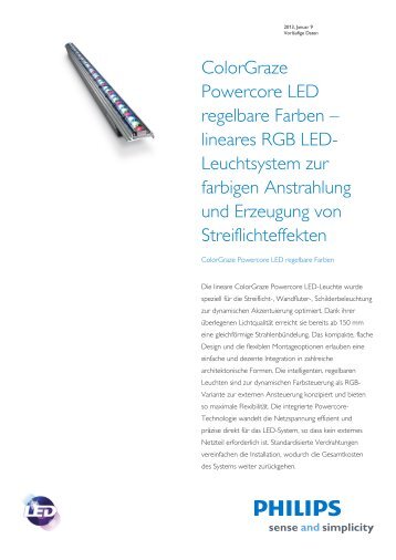 ColorGraze Powercore LED regelbare Farben - Philips