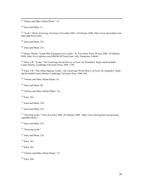 Leek Scientific Classification and Etymology - Academics - Hamilton ...