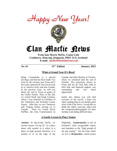 Happy New Year! - The Clan Macfie Society