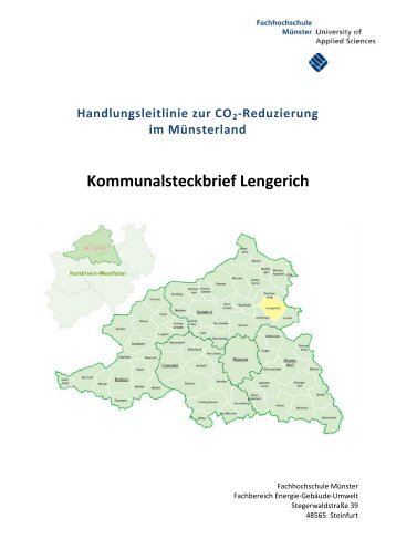 Kommunaler Energiesteckbrief 2011 - Stadt Lengerich