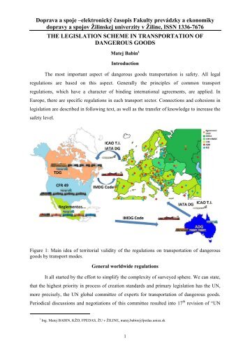 Matej Babin THE LEGISLATION SCHEME IN TRANSPORTATION OF