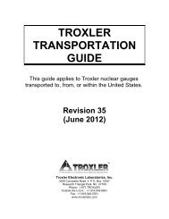 Additions and Revisions to Troxler Transportation Guide