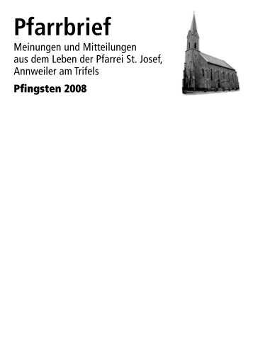 Pfarrbrief Pfingsten 2008 - Kirche Annweiler