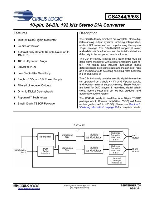 Cs4344 Arduino CS4344/5/6/8 - Cirrus Logic