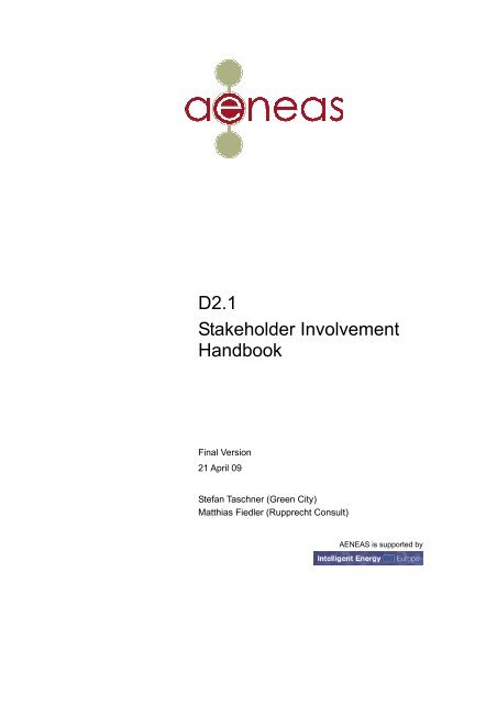 D2.1 Stakeholder Involvement Handbook - AENEAS