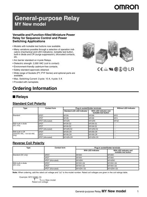 Data Sheet Omron Industrial Automation