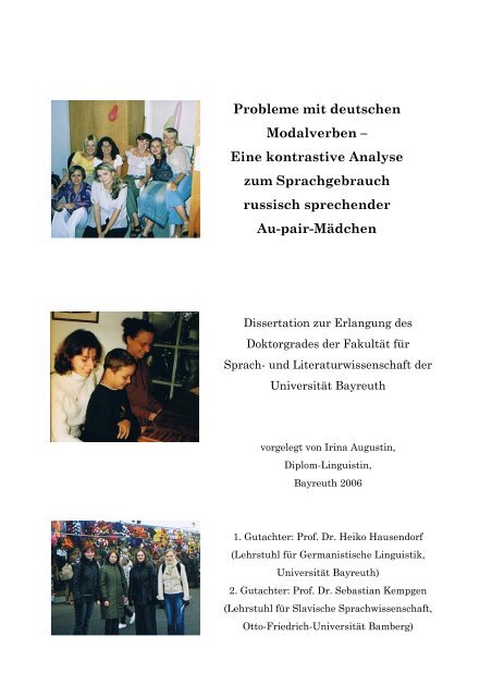 Probleme mit deutschen Modalverben - OPUS Bayreuth - Universität ...