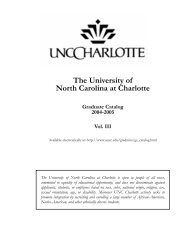 2004-2005 - UNC Charlotte Course Catalogs - University of North ...