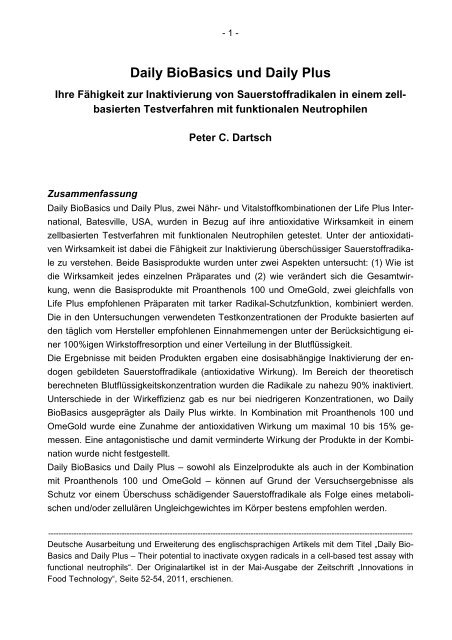 Daily BioBasics und Daily Plus - deutsch 28.07.2011