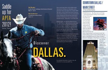 Saddle up for APTA 2012! - Dart - Dallas Area Rapid Transit