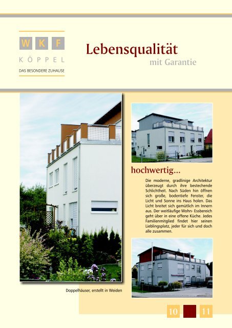 Unser Prospekt - WKF Bau: Wohn-Komfort-Fertigbau W. Köppel ...