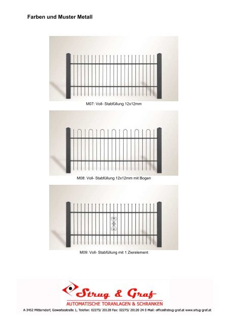 Farben und Muster Metall - Strug & Graf