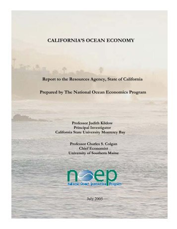 California's Ocean Economy - California Resources Agency - State ...