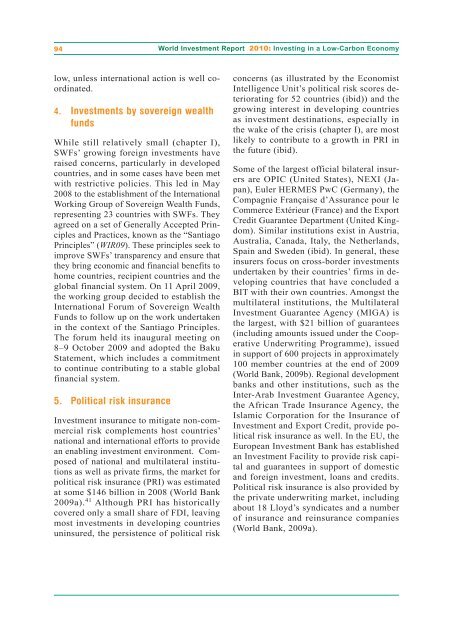 UN World Investment Report 2010 - Office of Trade Negotiations