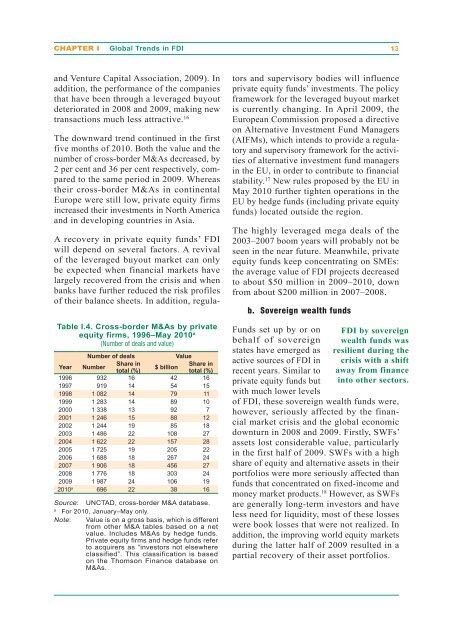 UN World Investment Report 2010 - Office of Trade Negotiations