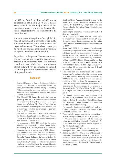 UN World Investment Report 2010 - Office of Trade Negotiations