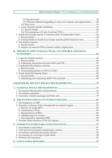 UN World Investment Report 2010 - Office of Trade Negotiations