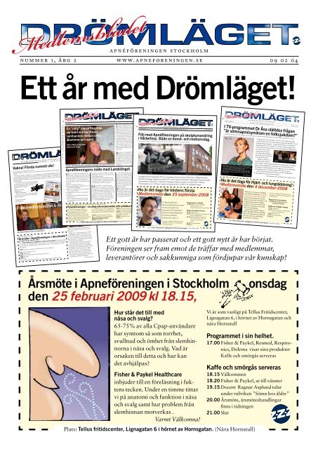 B Ett år med Drömläget! - Apnéföreningen i Stockholm