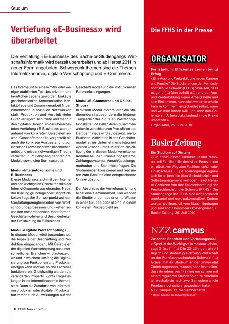 news 3 10 - Fernfachhochschule Schweiz