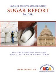 sugar report - National Confectioners Association
