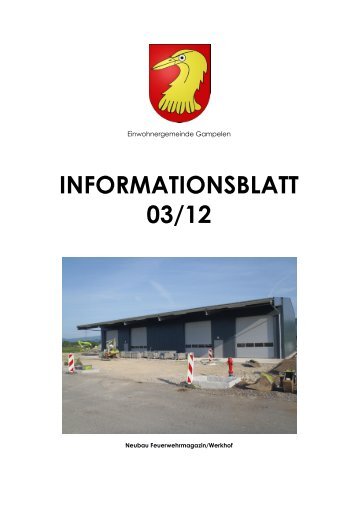 INFORMATIONSBLATT 03/12 - Gemeinde Gampelen