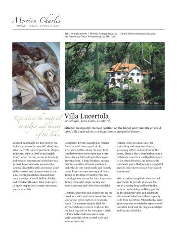 Villa Lucertola - Merrion Charles