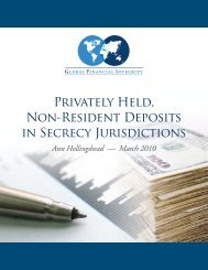 Privately Held, Non-Resident Deposits in Secrecy Jurisdictions