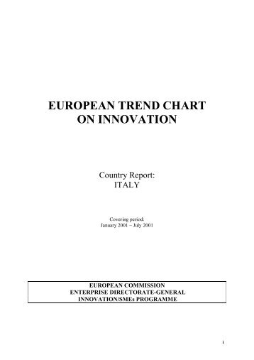 EUROPEAN TREND CHART ON INNOVATION