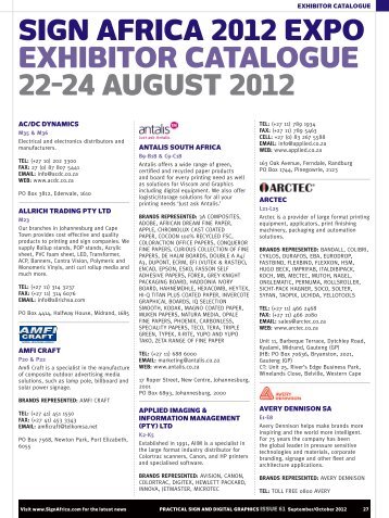 SIGN AFRICA 2012 EXPO EXHIBITOR CATALOGUE 22-24 ...