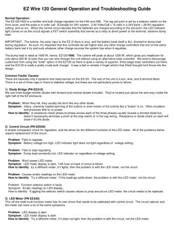 EZ Wire 120 General Operation and Troubleshooting ... - AltE Store
