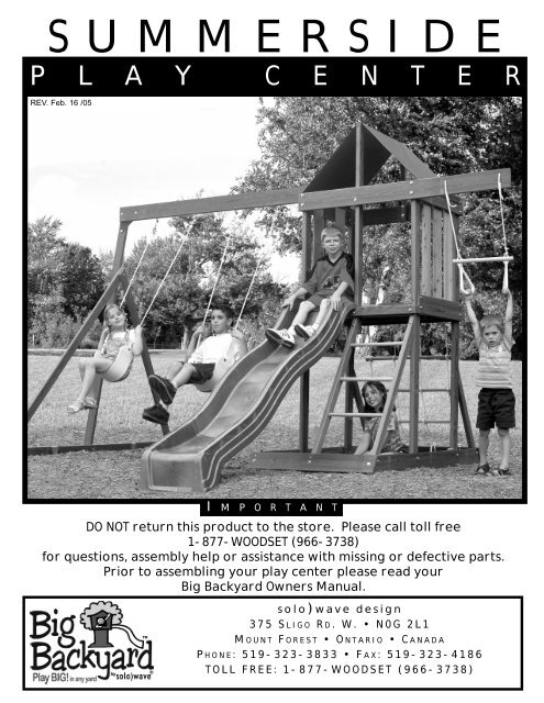 Big Backyard Windale Wooden Swing Set Reviews - Important Information Big BackyarD
